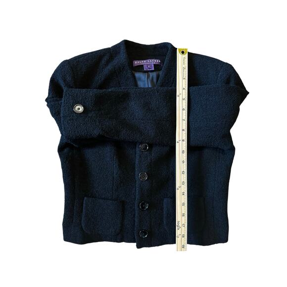NWOT Ralph Lauren Purple Label Black Wool-Blend Blazer – Size 6 MadeInUSA Luxury - Picture 7 of 10